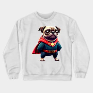 Pug in Mystic Wizard Costume - Cute Pug Dressed as a Sorcerer Crewneck Sweatshirt